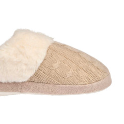 CHAUSSON D'INTÉRIEUR FEMME BEIGE