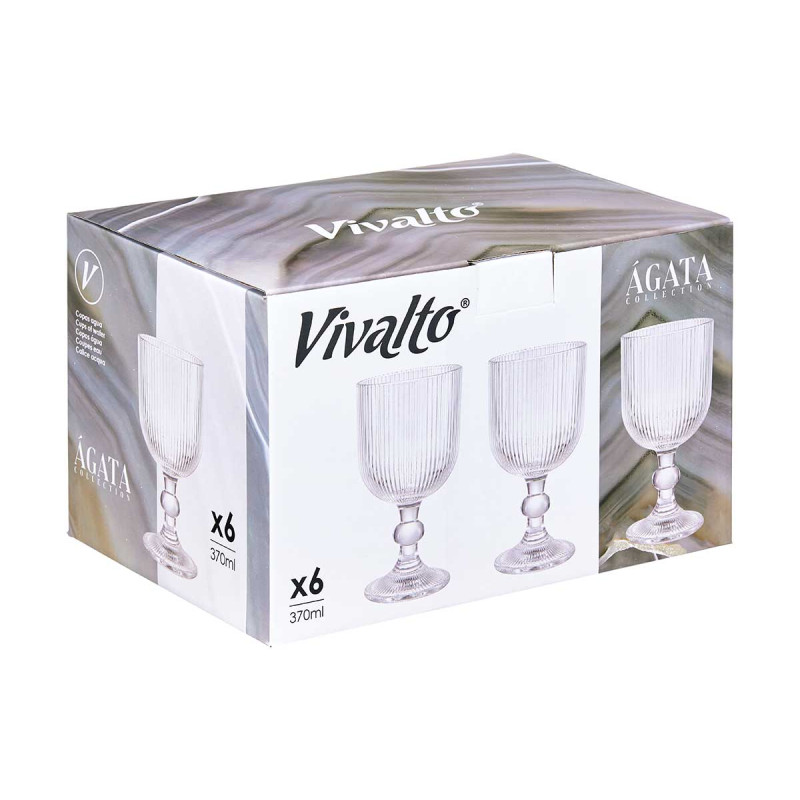 COPO AGUA 370ML TRANSPARENTE RISCAS