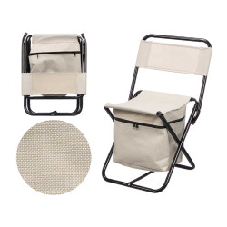 SILLA PLEGABLE BOLSA NEVERA GRIS
