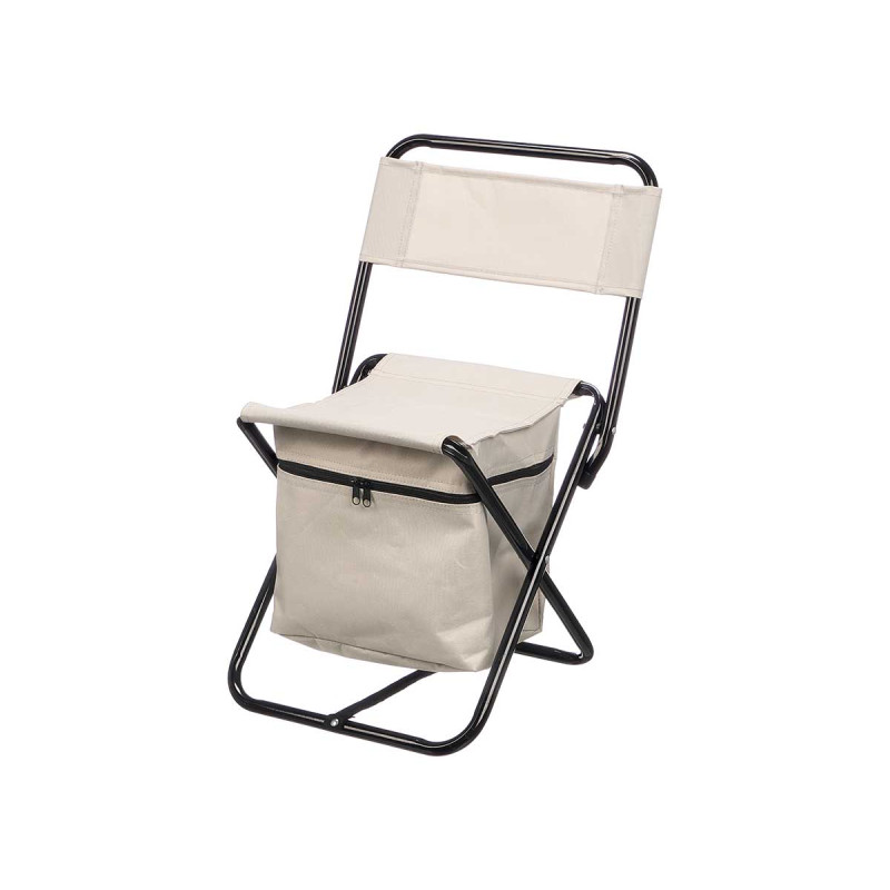 CHAISE PLIANTE SAC ISOTHERME GRIS