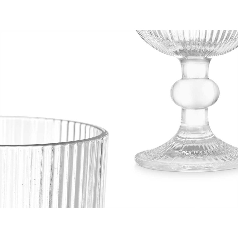 BICCHIERE DA VINO 260ML STRISCE TRASPARENTI