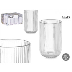 COPO ALTO 430ML TRANSPARENTE RISCAS
