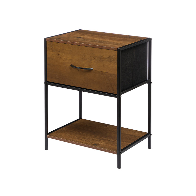 MESITA CAJON BALDA BAMBU NEGRA