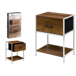 MESITA CAJON BALDA BAMBU BLANCA