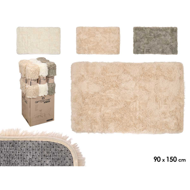 TAPPETO PELO LUNGO ASS 3 COL 90X150CM