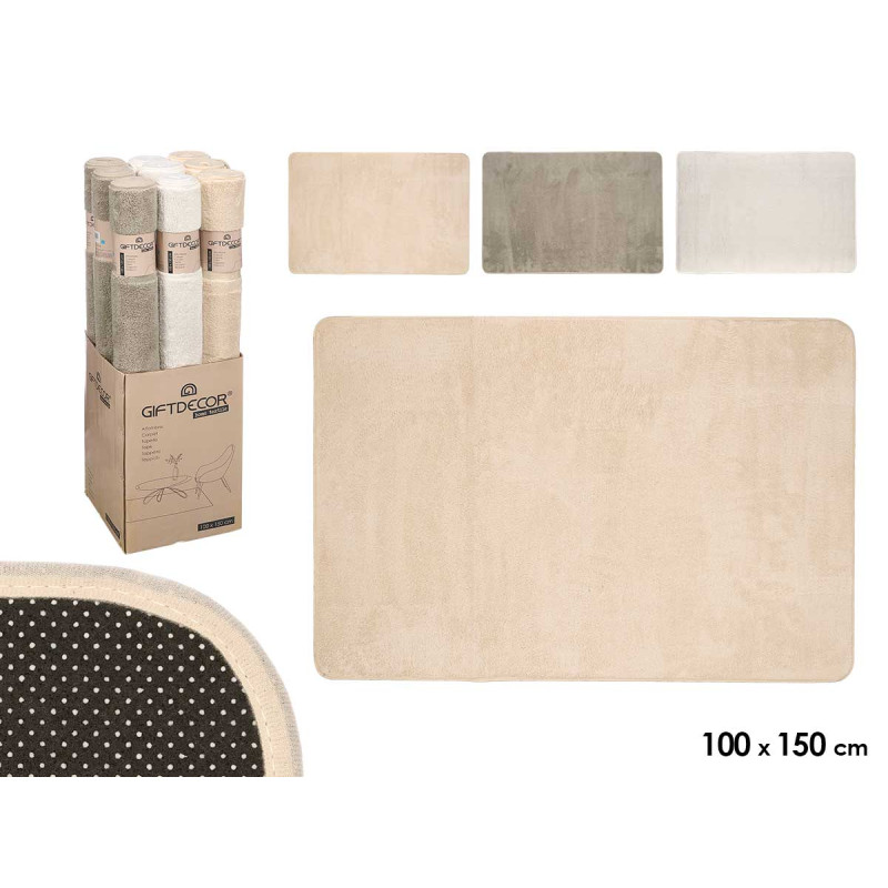 TAPPETO PELO CORTO ASS 3 COL 100X150CM