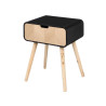 TABLE D'APPOINT 1 TIROIR NOIR BOIS