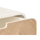 TABLE D'APPOINT 1 TIROIR BOIS BLANC