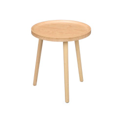 TABLE D'APPOINT RONDE BOIS NATUREL DIAM 40CM