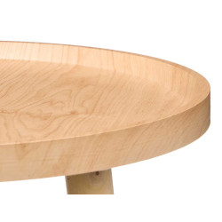 ROUND SIDE TABLE NATURAL WOOD 40CM DIAM