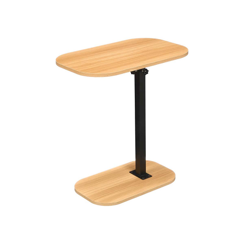 MESA AUXILIAR AJUSTÁVEL MADEIRA PRETA 48X30CM
