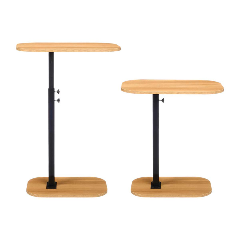 TABLE D'APPOINT AJUSTABLE 48X30CM NOIR BOIS