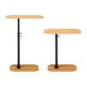 ADJUSTABLE SIDE TABLE WOOD BLACK 48X30CM
