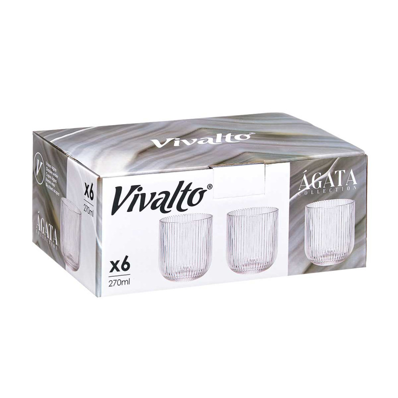 COPO BAIXO 270ML TRANSPARENTE RISCAS