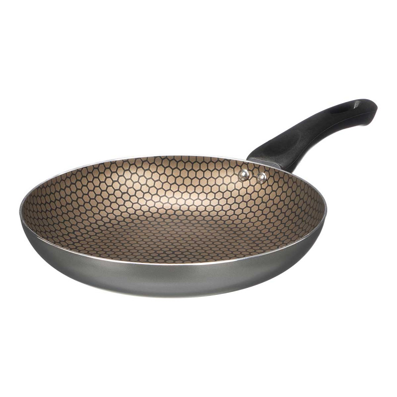 POÊLE INDUCTION ANTIADHÉSIVE NID D'ABEILLE GRIS 26