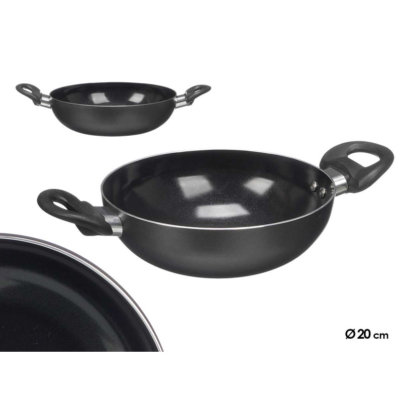 WOK ANSES ANTHRACITE 20CM