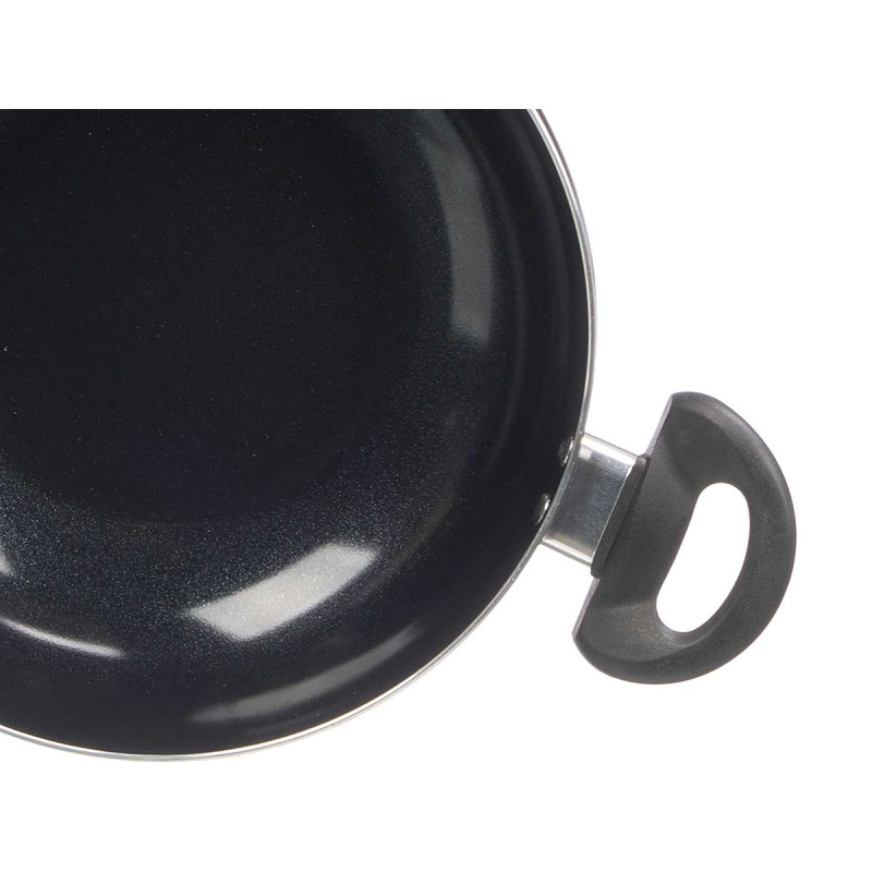 WOK POIGNÉES ANTHRACITE 28CM