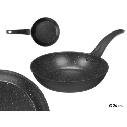 POÊLE INDUCTION ANTIADHÉSIVE ALUMINIUM NOIR 26CM