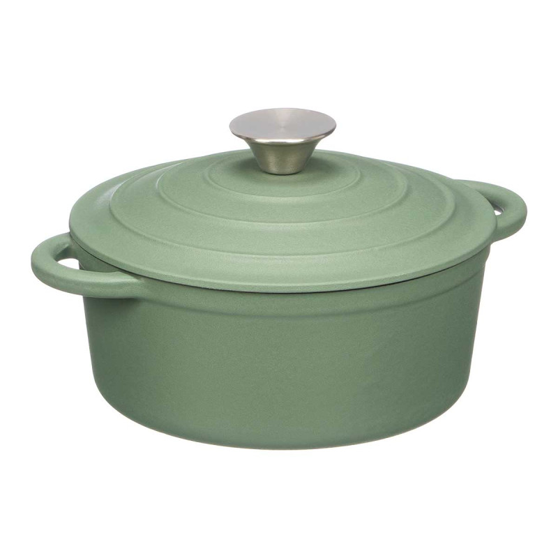 CACEROLA HIERRO FUNDIDO VERDE 20CM