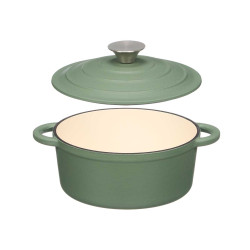 CACEROLA HIERRO FUNDIDO VERDE 20CM