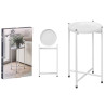 POT FLEURS MÉTAL PIEDS BLANCS