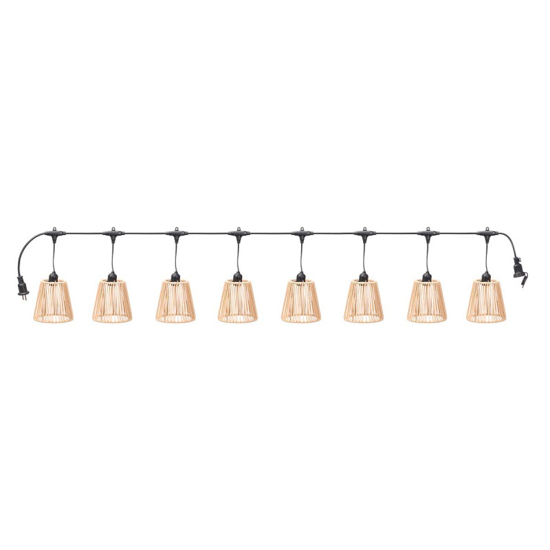 OUTDOOR LED STRING LIGHTS 8 CYLINDRICAL LANTERN 4M