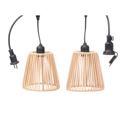 GUIRLANDE LED 8 LANTERNES CYLINDRIQUES 4M EXTÉRIEU