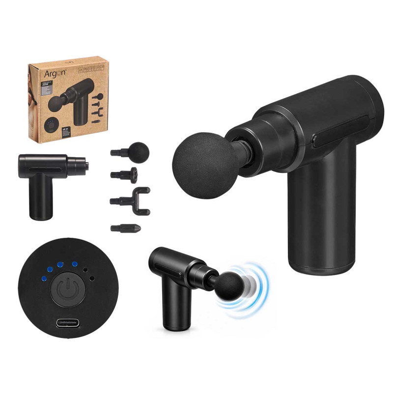 MASSAGGIATORE NERO 4 ATTACCHI 6 VELOCITA 20W