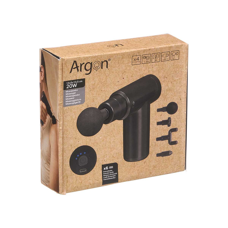 MASSAGGIATORE NERO 4 ATTACCHI 6 VELOCITA 20W
