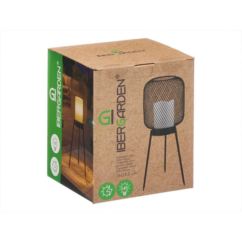 PORTE-BOUGIE MAILLE LUMIÈRE LED SOLAIRE