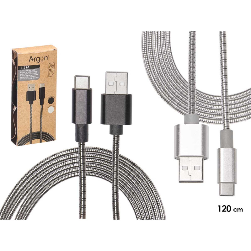 CAVO USB A C 1,2M ASSORTITO 2 COL