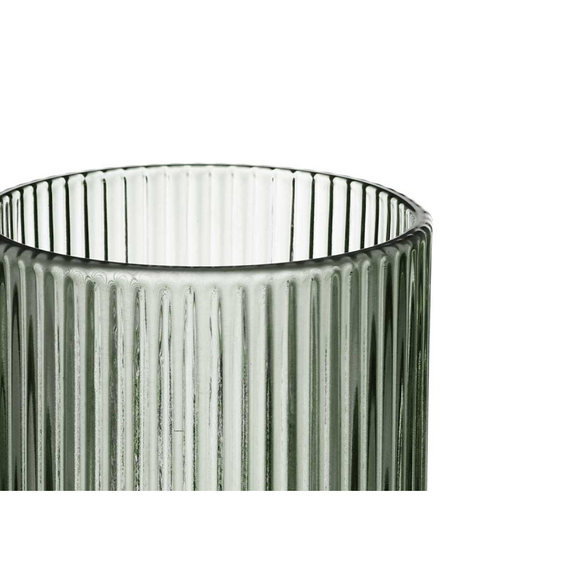VASO ALTO VERDE MUSGO RAYAS 430ML 