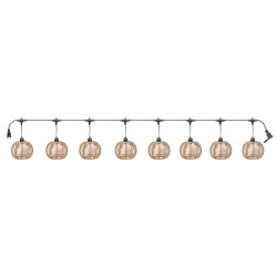 LUZES LED EXTERIOR 8 LANTERNAS REDONDAS 4M