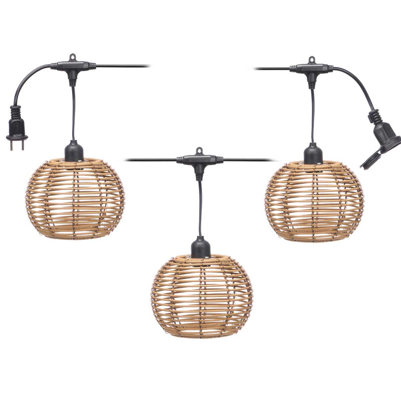 TIRA LED 8 FAROLES REDONDOS 4MTS EXTERIOR
