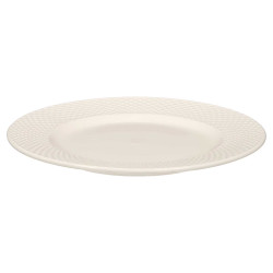 PLATO POSTRE PORCELANA RELIEVE ROMBOS 20,5CM