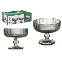 COPA HELADO VERDE MUSGO RAYAS 310ML