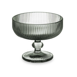 ICE CREAM GLASS 310ML MOSS GREEN STRIPES