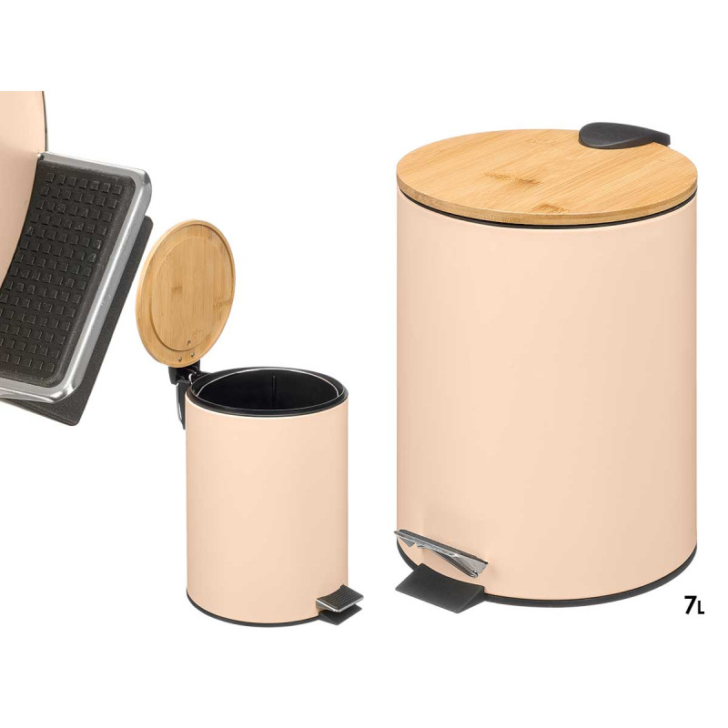 CONTENITORE BEIGE COPERCHIO BAMBU 7L