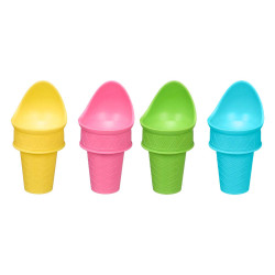 ENSEMBLE 4 CUILLÈRES À GLACE ASSORTIES 4 COULEURS
