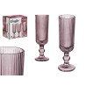 FLUTE CHAMPANHE 160ML ROSA RISCAS