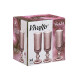 FLUTE CHAMPANHE 160ML ROSA RISCAS