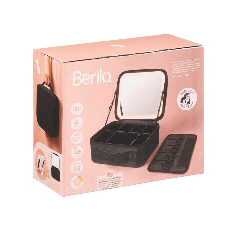 ORGANIZADOR COSMETICO ESPELHO LED