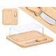 TABLA QUESO BAMBU TAPA PLASTICO CUCHILLO