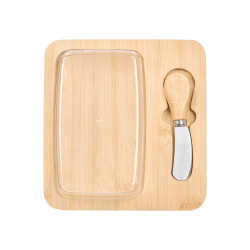 TAGLIERE FORMAGGIO BAMBU COPERCHIO PLASTICA COLTEL