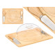 BAMBOO CHEESE BOARD ROUND LID 2 UTENSILS
