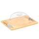 TABLA QUESO BAMBU TAPA REDONDA 2 UTENSILIOS