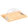 TABLA QUESO BAMBU TAPA REDONDA 2 UTENSILIOS