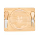 BAMBOO CHEESE BOARD ROUND LID 2 UTENSILS
