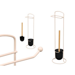 PORTASCOPINO METALLO BEIGE PORTAROTOLO MANICO BAMB