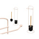 PORTASCOPINO METALLO BEIGE PORTAROTOLO MANICO BAMB